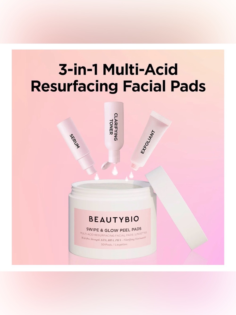 BeautyBio Swipe and Glow Peel Pads